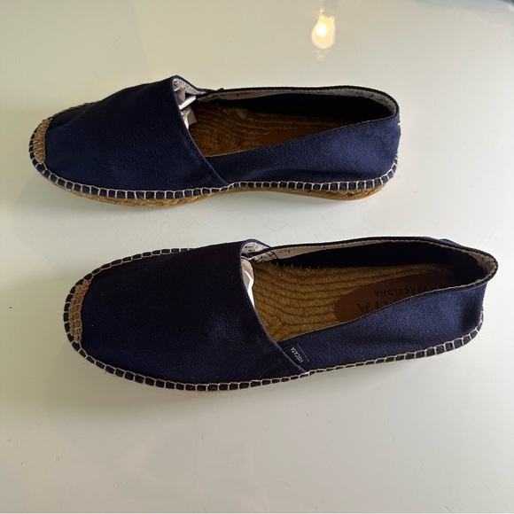 NWOB Viscata Barceloneta Canvas Espadrille Flats Navy Blue Size 43 Parisian - Picture 3 of 10